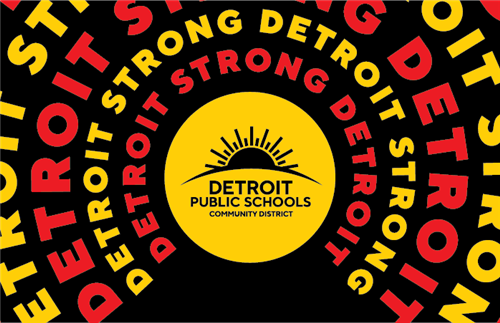 Image of District Logo with Detroit Strong 